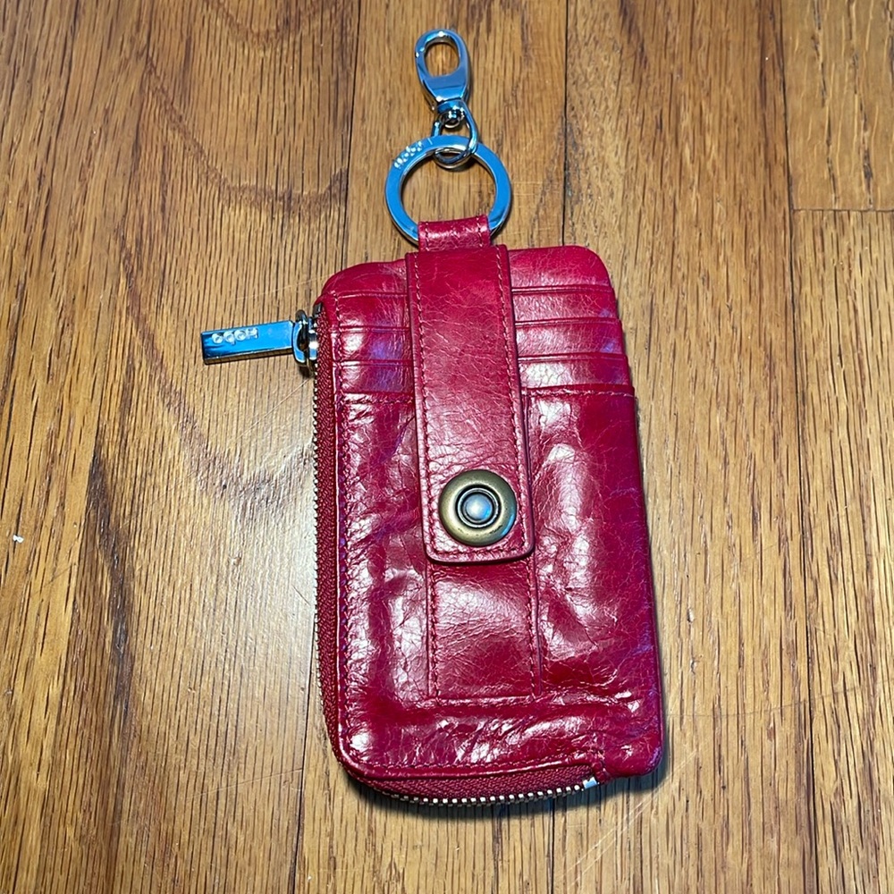 Hobo red leather small wallet